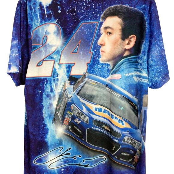 NAPA Chase Elliott 24 Hendrick Motorsports AOP Shirt Blue Large - Picture 4 of 5